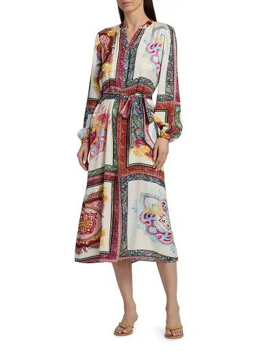 Elie Tahari Women's The Mila Kaleidoscope Midi-Dress | Thumbnail 3 Elie Tahari Women's The Mila Kaleidoscope Midi-Dress | Thumbnail 3