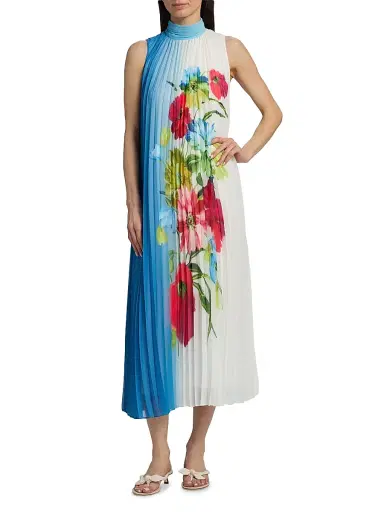 Elie Tahari Women's The Reilley Bloom Maxi Dress - Bloom Print - Size XL | Thumbnail 3