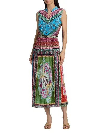 Elie Tahari Women's The Adira Chiffon Midi-Dress | Thumbnail 3