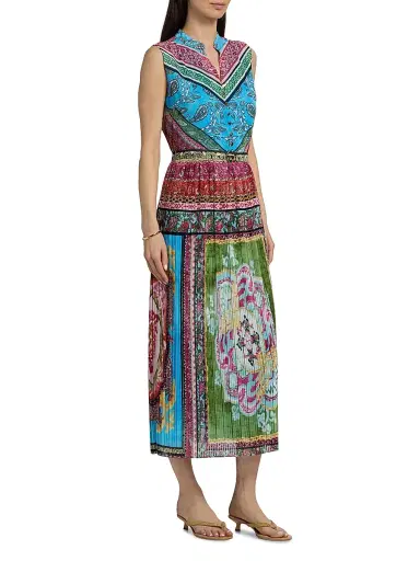 Elie Tahari Women's The Adira Chiffon Midi-Dress | Thumbnail 4
