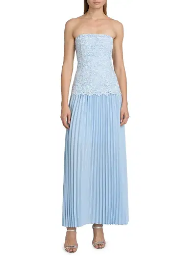 Generation Love Women's Cody Lace Pleated Strapless Maxi Dress - Light Blue White - Size XL | Thumbnail 3 Generation Love Women's Cody Lace Pleated Strapless Maxi Dress - Light Blue White - Size XL | Thumbnail 3