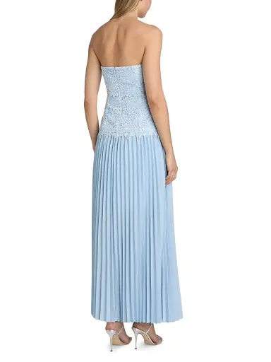 Generation Love Women's Cody Lace Pleated Strapless Maxi Dress - Light Blue White - Size XL | Thumbnail 5 Generation Love Women's Cody Lace Pleated Strapless Maxi Dress - Light Blue White - Size XL | Thumbnail 5
