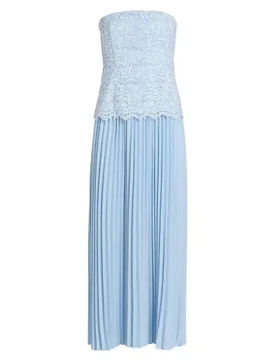 Generation Love Women's Cody Lace Pleated Strapless Maxi Dress - Light Blue White - Size XL | Thumbnail 1 Generation Love Women's Cody Lace Pleated Strapless Maxi Dress - Light Blue White - Size XL | Thumbnail 1