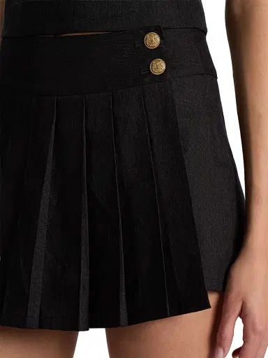Alice + Olivia Women's Noah Pleated Skort - Black - Size 14 | Thumbnail 6 Alice + Olivia Women's Noah Pleated Skort - Black - Size 14 | Thumbnail 6