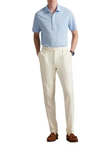 Polo Ralph Lauren Men's Short Sleeve Linen Pique Polo Shirt | Thumbnail 2