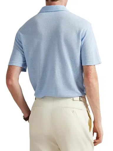 Polo Ralph Lauren Men's Short Sleeve Linen Pique Polo Shirt | Thumbnail 4