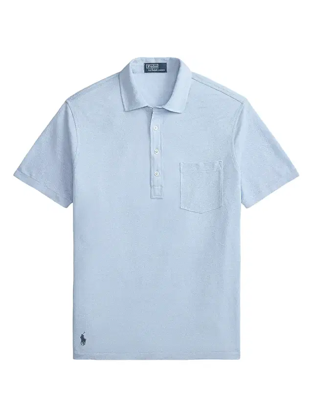 Polo Ralph Lauren Men's Short Sleeve Linen Pique Polo Shirt - Office Blue