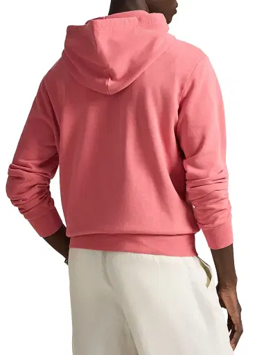 Polo Ralph Lauren Men's Logo Embroidered Cotton Terry Hoodie - Red Sky | Thumbnail 4 Polo Ralph Lauren Men's Logo Embroidered Cotton Terry Hoodie - Red Sky | Thumbnail 4