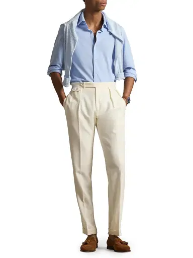 Polo Ralph Lauren Men's Lux Micro Pique-Knit Cotton Shirt | Thumbnail 2