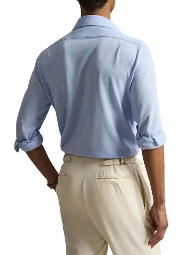 Polo Ralph Lauren Men's Lux Micro Pique-Knit Cotton Shirt | Thumbnail 4