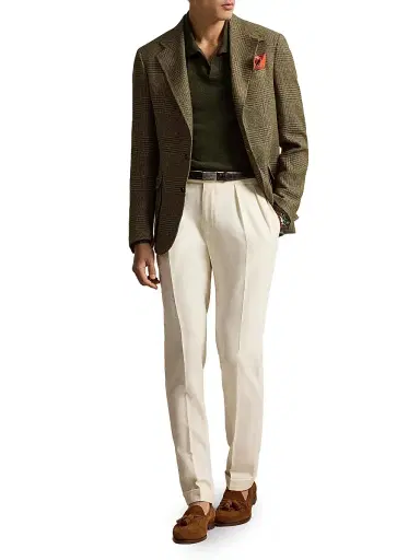Polo Ralph Lauren Men's Glen Checked Linen-Blend Blazer | Thumbnail 2