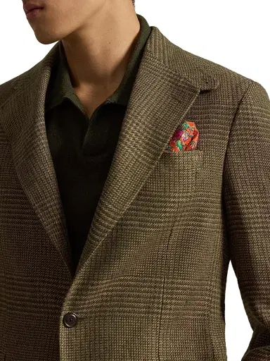 Polo Ralph Lauren Men's Glen Checked Linen-Blend Blazer | Thumbnail 6