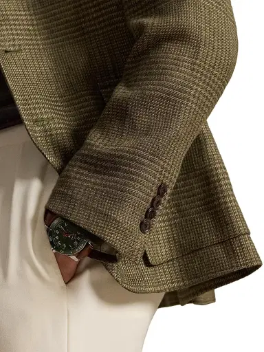 Polo Ralph Lauren Men's Glen Checked Linen-Blend Blazer | Thumbnail 7