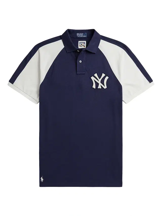 Polo Ralph Lauren Men's  x Major League Baseball Yankees Cotton Polo Shirt - Dark Cobalt Deckwash White
