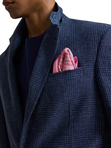 Polo Ralph Lauren Men's Glen Checked Linen Single-Breasted Blazer | Thumbnail 6 Polo Ralph Lauren Men's Glen Checked Linen Single-Breasted Blazer | Thumbnail 6