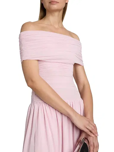 Ronny Kobo Women's Irulan Jersey Off-The-Shoulder Maxi Dress - Icy Pink | Thumbnail 6