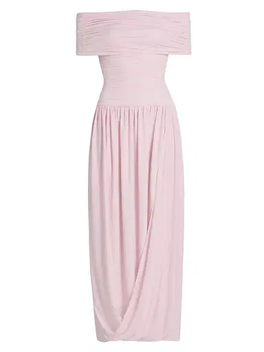 Ronny Kobo Women's Irulan Jersey Off-The-Shoulder Maxi Dress - Icy Pink | Thumbnail 1