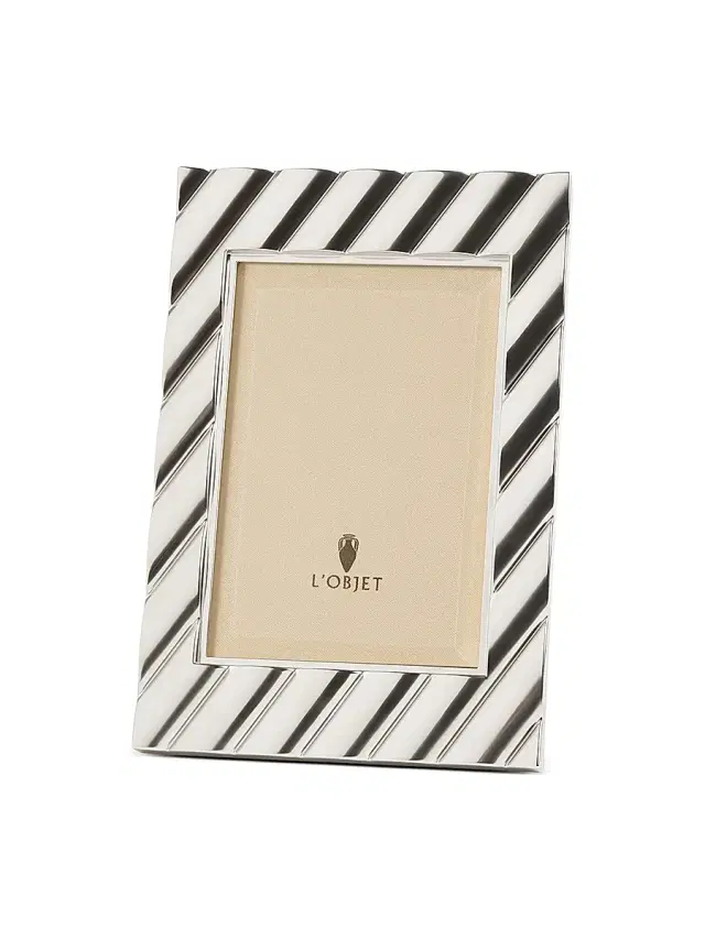 L'Objet Maxime Metal-Glass 4" x 6" Frame - Silver
