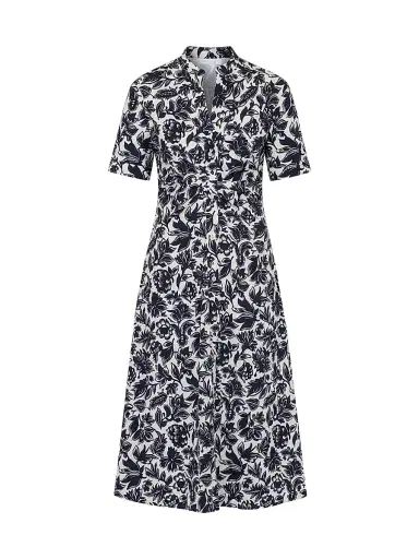 CALLAS MILANO Women's Noor Short Sleeve Shirt-Dress - Black White - Size 2 | Thumbnail 1