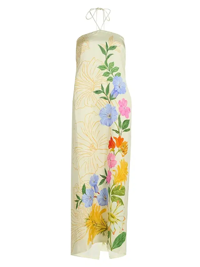 Verandah Women's Ammama Floral Garden Dress -  Multi Floral And Linear