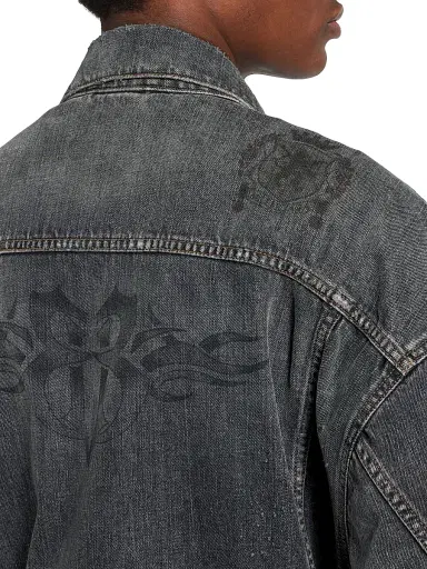 Balenciaga Men's Tattoo Boxy Jacket - Dark Grey - Size Large | Thumbnail 6 Balenciaga Men's Tattoo Boxy Jacket - Dark Grey - Size Large | Thumbnail 6