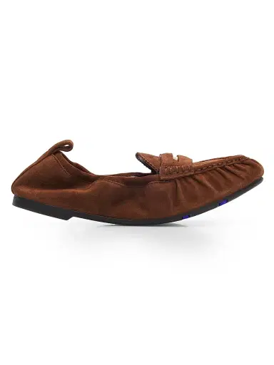 Burberry Women's Fawn Suede Loafer Flats | Thumbnail 1 Burberry Women's Fawn Suede Loafer Flats | Thumbnail 1