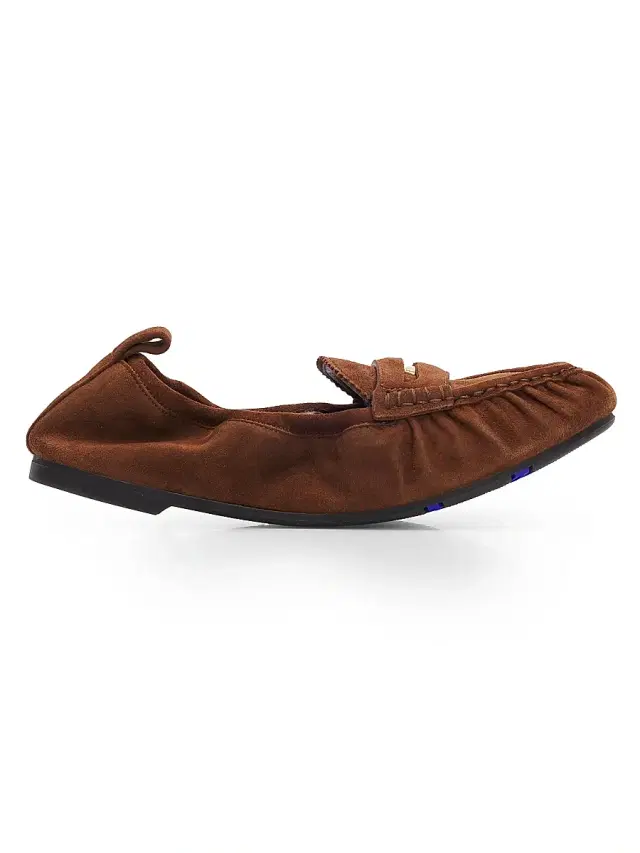 Burberry Women's Fawn Suede Loafer Flats - Hazel Brown
