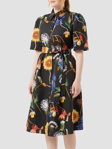 Marina Rinaldi Women's Poplin Shirt Dress - Black - Size 20 | Thumbnail 2