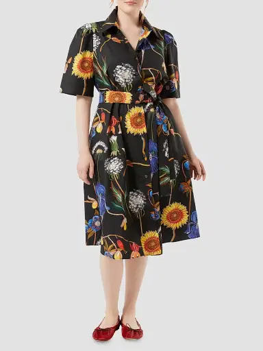 Marina Rinaldi Women's Poplin Shirt Dress - Black - Size 20 | Thumbnail 4