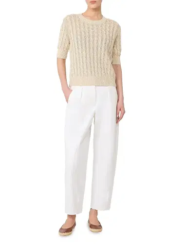 Max Mara Women's Cotton Bull Denim Cargo Trousers - Optical White - Size 16 | Thumbnail 5 Max Mara Women's Cotton Bull Denim Cargo Trousers - Optical White - Size 16 | Thumbnail 5