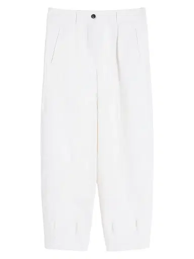 Max Mara Women's Cotton Bull Denim Cargo Trousers - Optical White - Size 16 | Thumbnail 1 Max Mara Women's Cotton Bull Denim Cargo Trousers - Optical White - Size 16 | Thumbnail 1