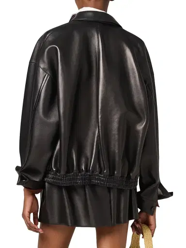 Miu Miu Women's Plongé Nappa Leather Jacket | Thumbnail 3 Miu Miu Women's Plongé Nappa Leather Jacket | Thumbnail 3