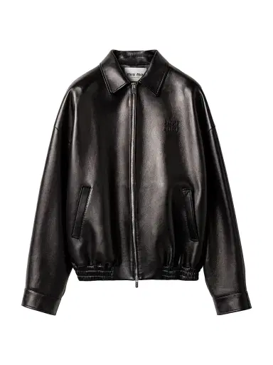 Miu Miu Women's Plongé Nappa Leather Jacket | Thumbnail 1 Miu Miu Women's Plongé Nappa Leather Jacket | Thumbnail 1