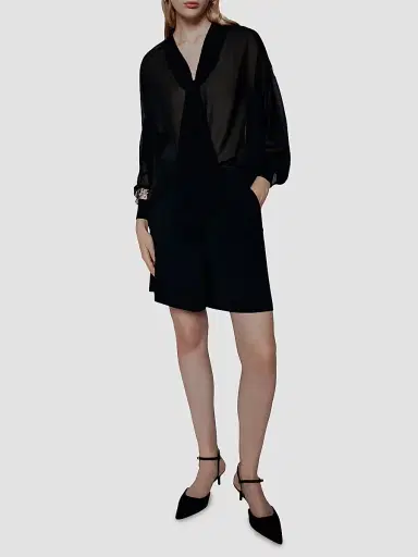 Marella Women's Envers Satin Shorts - Black | Thumbnail 5 Marella Women's Envers Satin Shorts - Black | Thumbnail 5