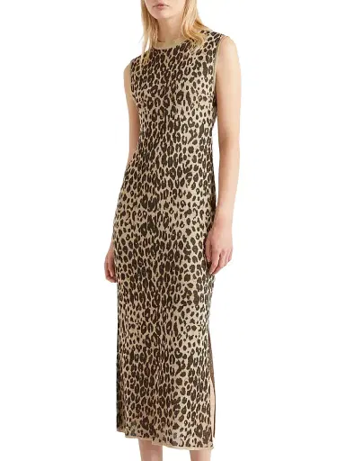 Marella Women's Jacquard Knit Midi Dress - Beige | Thumbnail 3