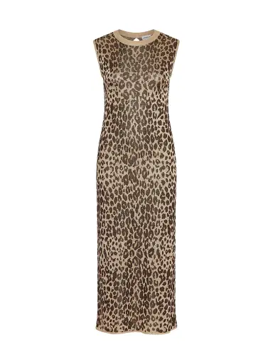 Marella Women's Jacquard Knit Midi Dress - Beige | Thumbnail 1
