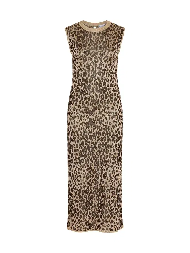 Marella Women's Jacquard Knit Midi Dress - Beige