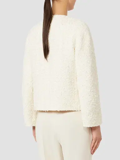 Max Mara Women's Boxy Bouclé Jacket - Beige | Thumbnail 3 Max Mara Women's Boxy Bouclé Jacket - Beige | Thumbnail 3