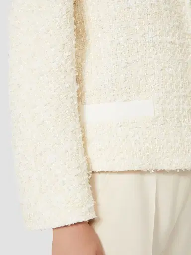 Max Mara Women's Boxy Bouclé Jacket - Beige | Thumbnail 4 Max Mara Women's Boxy Bouclé Jacket - Beige | Thumbnail 4