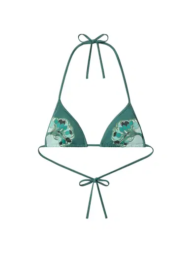La DoubleJ Women's Bikini Top - Blooming Tulip Place Mint | Thumbnail 1