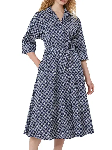 Weekend Max Mara Women's Printed Cotton Poplin Dress | Thumbnail 3