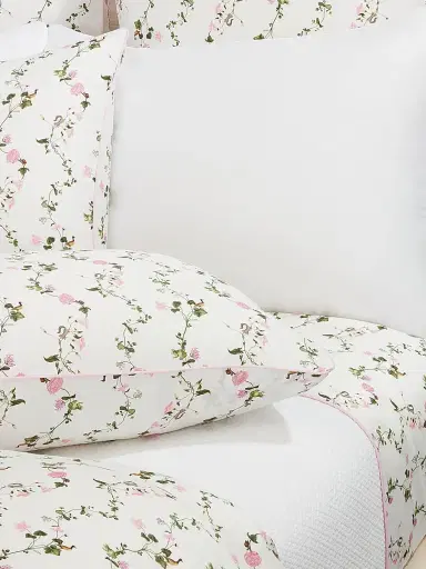 Hill House Home Pond Floral Duvet Cover - Pink Pond Floral - Size King | Thumbnail 2