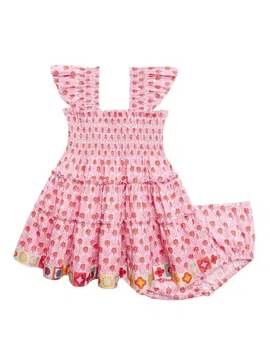 Hill House Home Baby Little Girl's & Girl's Tiny Ellie Nap Dress - Pink Cala Check 18 Months | Thumbnail 2