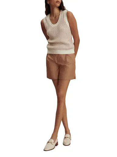 Varley Women's Aldcroft Stitch Knit Tank Top - Snow White | Thumbnail 2