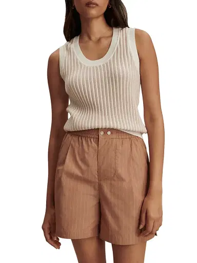 Varley Women's Aldcroft Stitch Knit Tank Top - Snow White | Thumbnail 3
