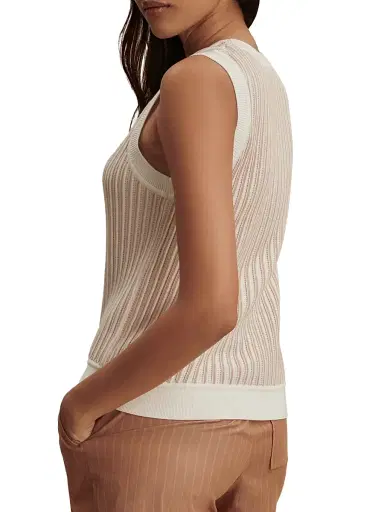 Varley Women's Aldcroft Stitch Knit Tank Top - Snow White | Thumbnail 4
