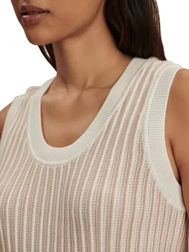 Varley Women's Aldcroft Stitch Knit Tank Top - Snow White | Thumbnail 5