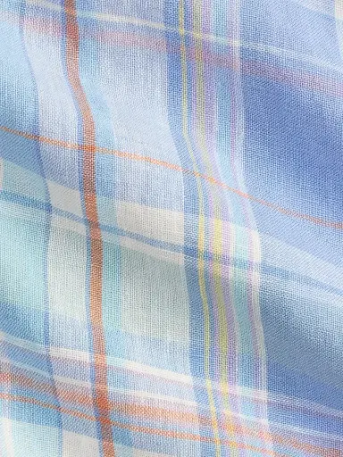 Polo Ralph Lauren Men's Slubby Linen Plaid Shirt - Blue Orange Multi | Thumbnail 6