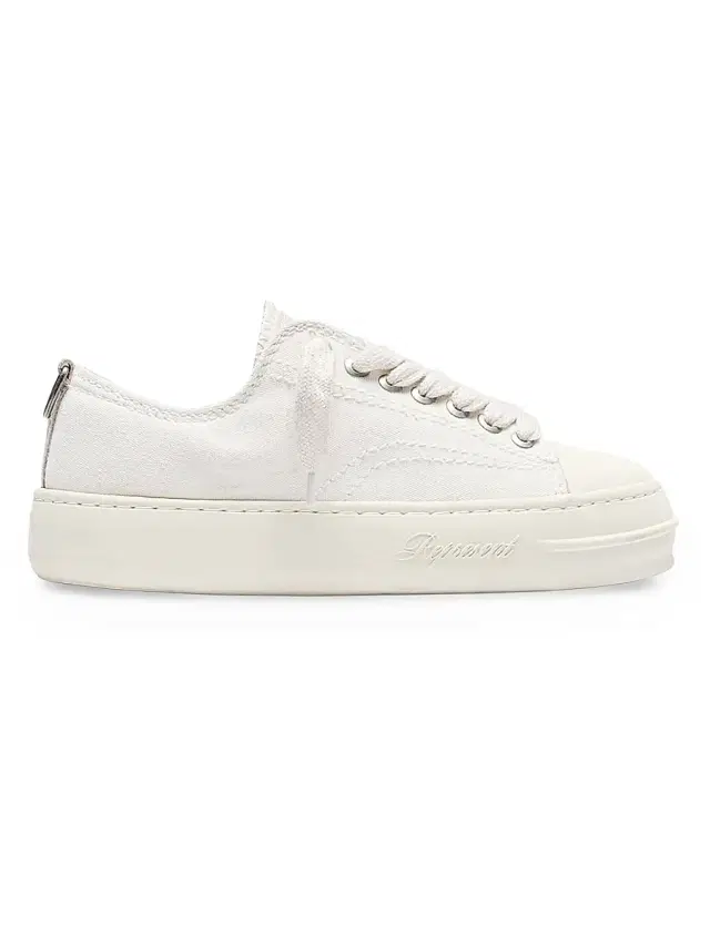 Represent Men's Canvas Platform Low-Top Sneakers - Vintage White