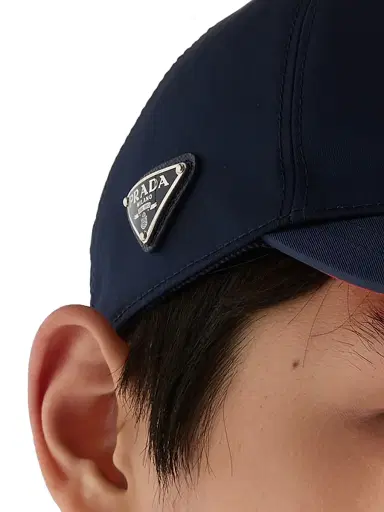 Prada Men's Re-Nylon Baseball Cap - Blue | Thumbnail 4